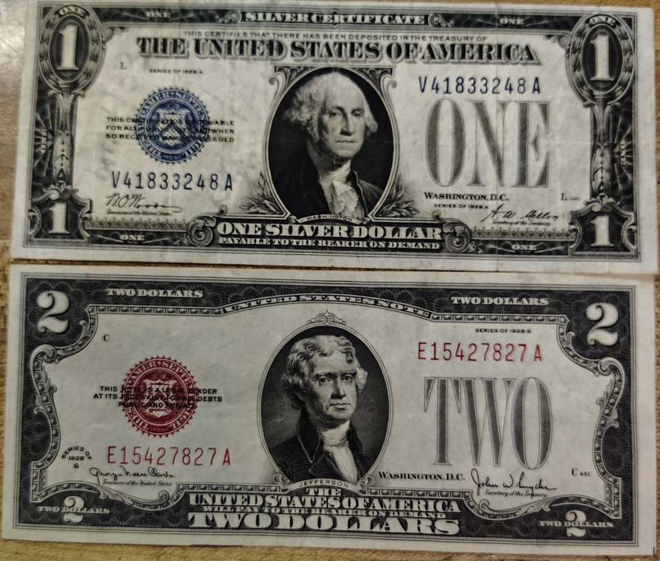 1928 1$ and 2$ bills - Image 3 of 4