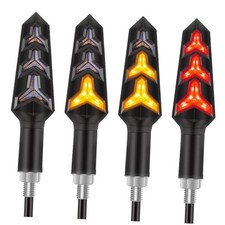 4PCS Motorcycle Indicators Flowing Turn Signal Lights Motorbike Turning