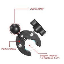 25mm/1 Inch Ball for Head Double Socket Arm Clamp Motorcycle Handlebar Base Moun