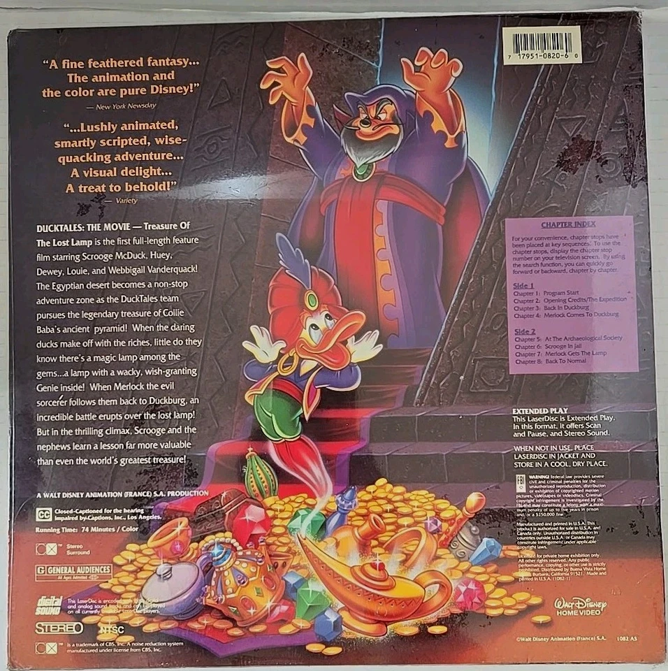 DISNEY DUCKTALES: THE MOVIE -TREASURE OF THE LOST LAMP - Laserdisc "Sealed" - Image 3 of 4