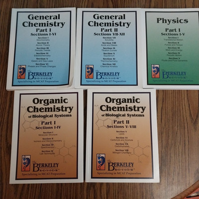 Berkeley Review MCAT, Physics 1 , General Chemistry 1&2, Organic Chemistry 1&2