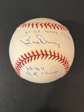 Bud Daley Auto Autograph Signed Baseball PSA COA Dual Incscirptions
