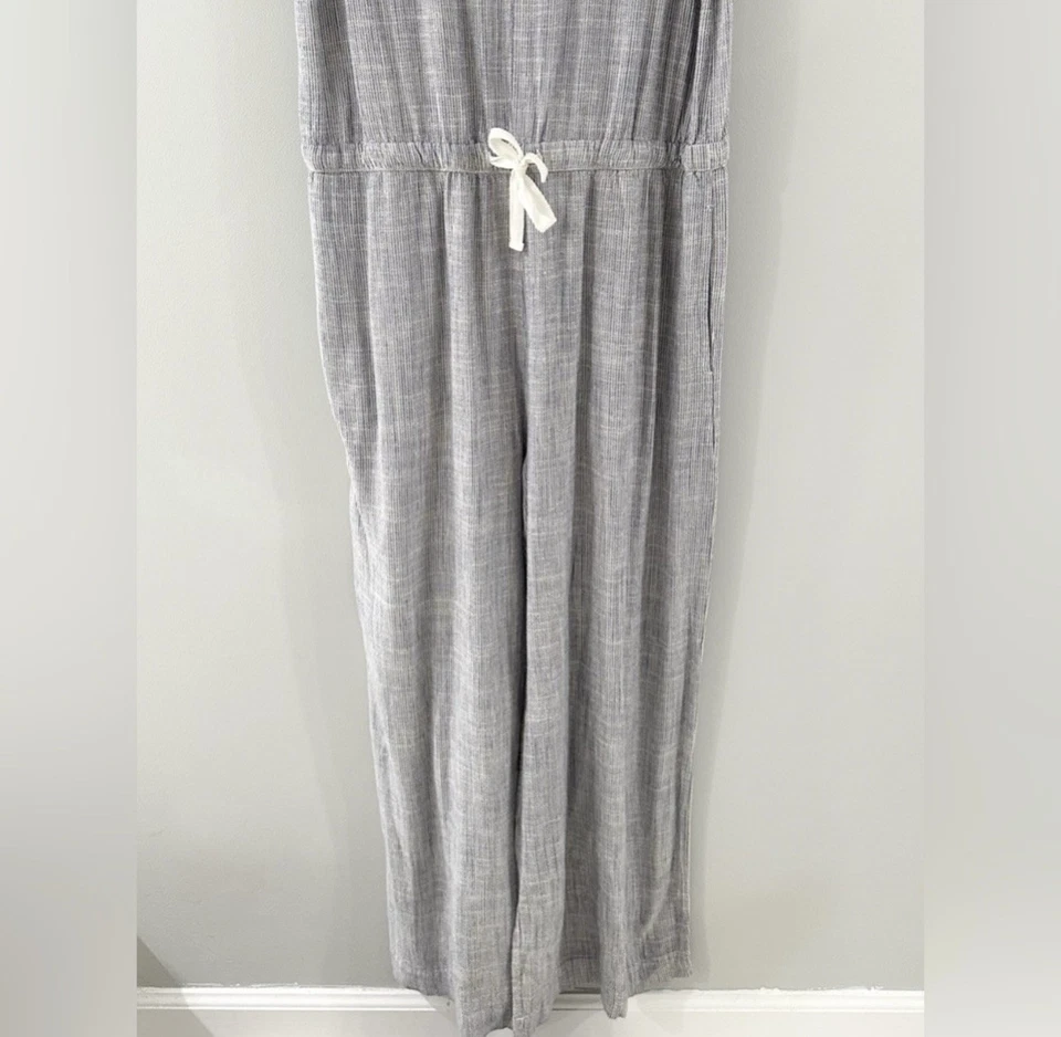 Splendid Sleeveless Gray Stripe Jumpsuit Size XL - Image 4 of 4