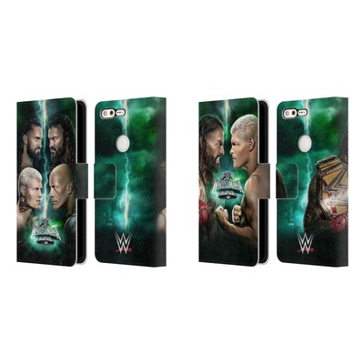 OFFICIAL WWE WRESTLEMANIA 40 LEATHER BOOK WALLET CASE COVER FOR GOOGLE PHONES
