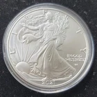 2021-W American Silver Eagle Type 2 Burnished 1 oz .999 Silver Coin