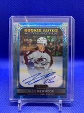 2021-22 O-Pee-Chee Platinum Blue Traxx Rookie Autos Alex Newhook #R-AN