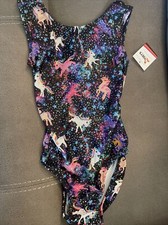 NWT Foxy  s GYMNASTICS dance LEOTARD Child Large 12 UNICORNS FOXY foxy's