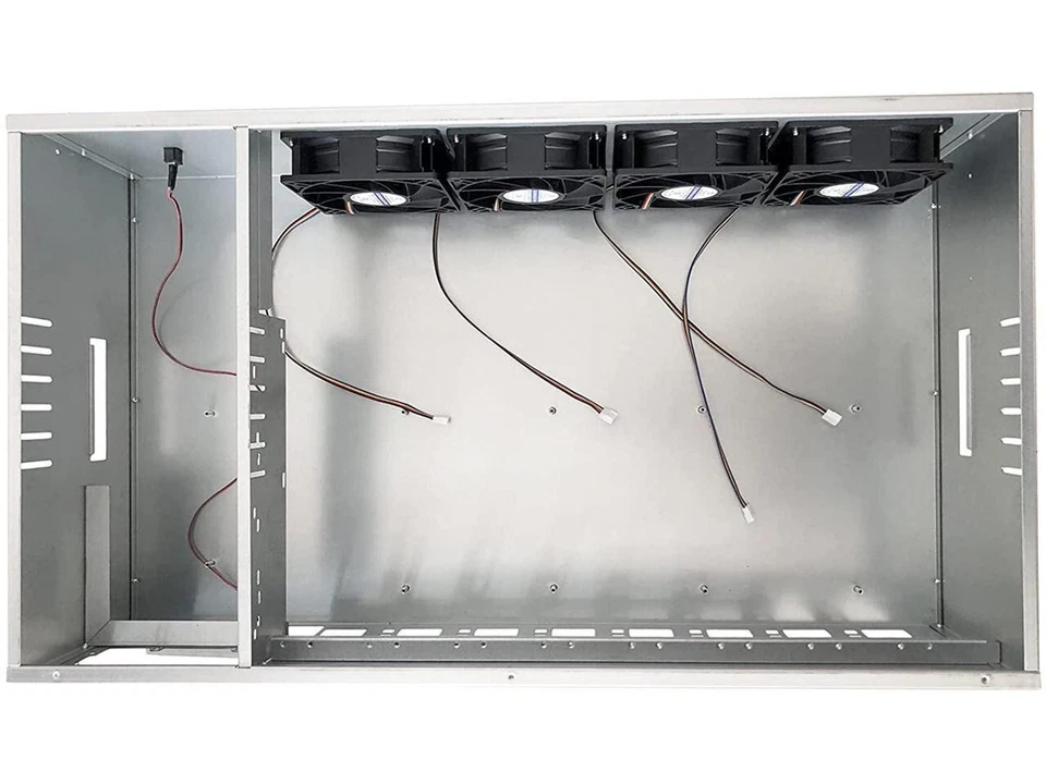 BTC-S37 Bitcoin Rig Frame, Crypto Miner Chassis for BTC ETH with 4 Cooling Fans - Image 3 of 4