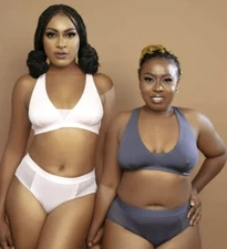 DORINA Hallie Pack of 2 Wirefree Bras and Hipster Sets Pink Grey Size XS