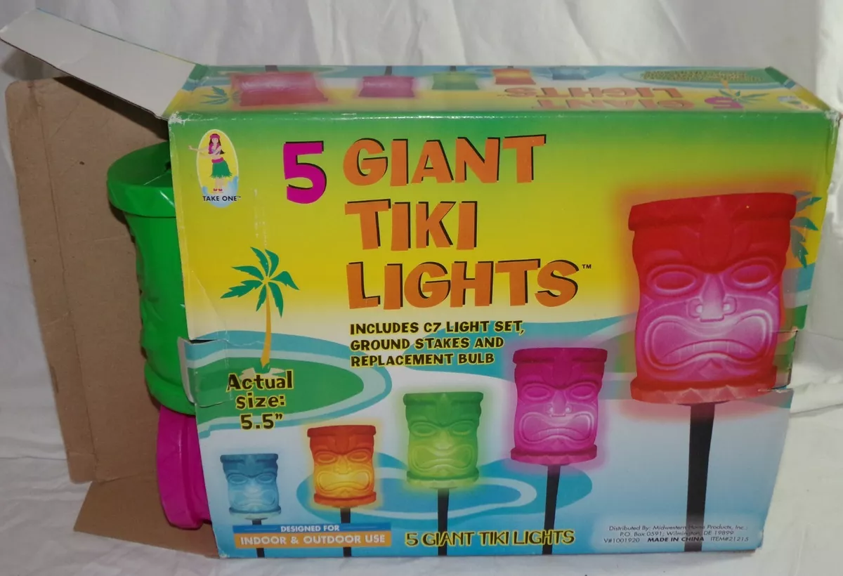 Giant Indoor Outdoor Giant Tiki Lights 5 New String Decor Patio