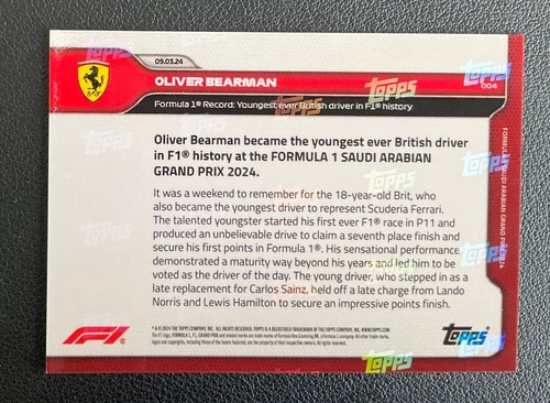 *PICK YOUR CARD* 2024 Topps Now Formula 1 F1 Base Set (UPDATED Jan 22, 2025) - 第 18/172 張圖片