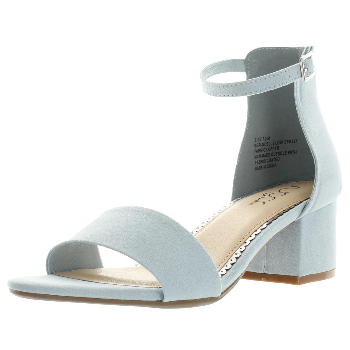 Женские босоножки Sugar Noelle Blue из искусственной замши на каблуке 6 средних размеров (B,M) BHFO 1788