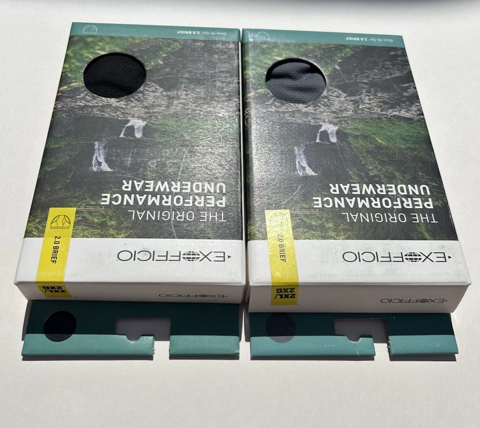 2 pares - Nuevos calzoncillos ExOfficio Give-N-Go 2.0 - negro/acero ónix (gris) para hombre 2XL Foto 3 de 4