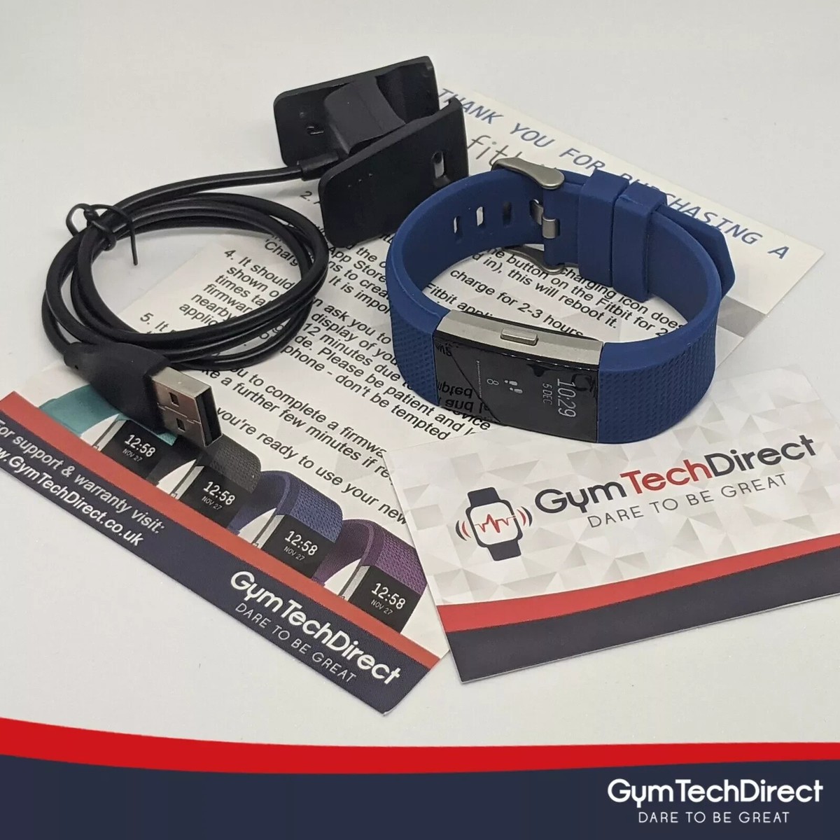 Fitbit Charge Wireless Heart Rate Activity Wristband Small Blue