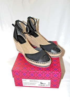 Tory Burch Pre-Owned Color Block Wedge Canvas Nappa  display picture 1