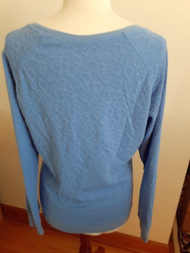 Jockey THERMALS Blue Top Embossed ImPrint Circles Spots Textured Large/L - Picture 4 of 6
