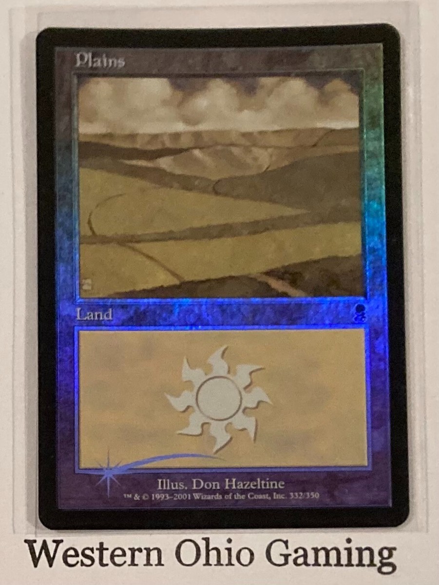 MTG FOIL ODY Thunder plains 平地 5枚セット Magic The Gathering Odyssey Plains #332/350 Foil Land MTG TCG CCG