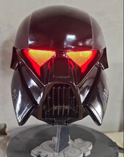 Star Wars Dark Trooper Casco Ojos LED Cosplay Máscara Cara Completa FRP Juguete de Halloween