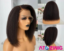 Lace Front Yaki Wig Short Wigs for Black Women Synthetic