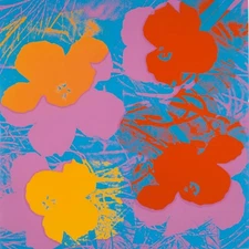 ANDY WARHOL Pop Art Poster or Canvas Print "Flowers" V2 
