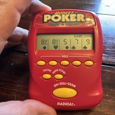 Radica POCKET POKER Draw and Deuces Electronic Handheld GAME 1997 - TESTED
