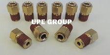  10 Pack New Push In Quick Connect BRASS Straight Adapter 1/4 Tube X 1/4 MNPT