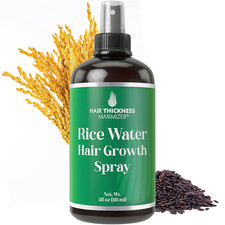 Rice Water Hair Growth Spray, Vegan with Vitamin B, C, Aloe Vera Hair Thickening