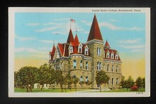 1947 Daniel Baker College Brownwood TX Brown Co Postcard Texas