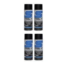 Steel-it 1012D Black Polyurethane Stainless Steel Spray 14oz Can Pack of 4