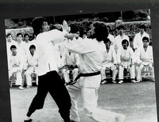 SUPER RARE!!! 8X10 VINTAGE BRUCE LEE AND MAN FIGHTIING SCENE PHOTO!!