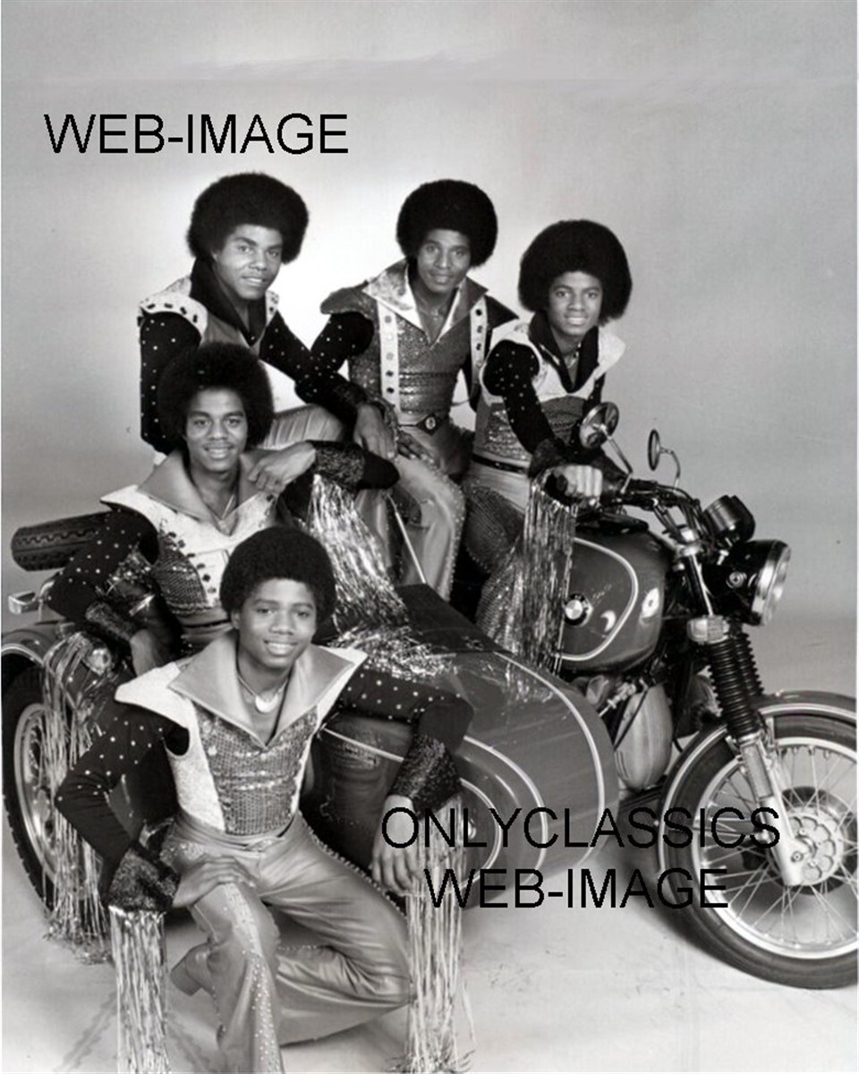 1977 JACKSON FIVE-MICHAEL ON BMW SIDECAR MOTORCYCLE CBS TV