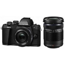 USED Olympus OM-D E-M10 with 14-42mm EZ  40-150mm Black Excellent FREE SHIPPING