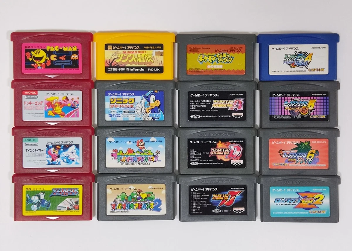 Lot 16 Gameboy Advance PAC-Man Xevious Mario Zelda Sonic Set GBA 