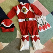 RARE Vintage 1994 Red Power Ranger Costume Suit SABAN'S Used Kids COMPLETE