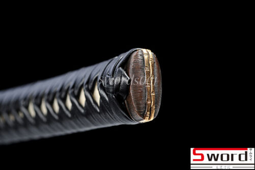 Hand-Forged Damascus Folded Steel Japanese Samurai Katana Sword Real Hamon Black - Picture 3 of 12