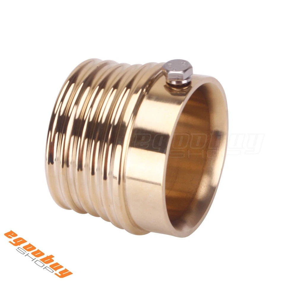 Brass 2.5" Shorty Motorcycle Exhaust Pipe Tip For Harley Sportster Chopper Dyna - Image 4 of 4