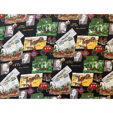 Vintage 1995 Nicole Miller Wells Fargo Bank Stagecoach Silk Scarf 41x 41” Square
