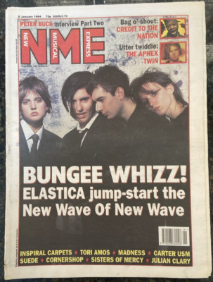 NME 8 January 1994 Elastica, Peter Buck, Aphex Twin, Credit To The Nation, Suede