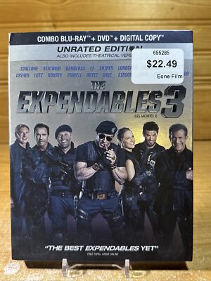 The Expendables 3 (Blu-Ray/DVD, 2014) Unrated Edition, Bilingual