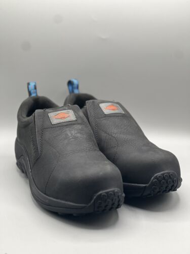 Merrell Jungle Mokassin Leder Verbundkappe Bauschuh schwarz Herren 11,5 M gebraucht, in einwandfreiem Zustand - Bild 2 von 15