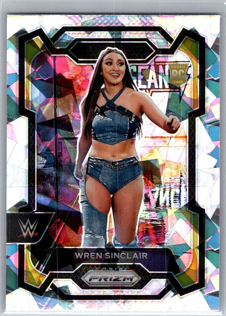 2024 Prizm WWE Wren Sinclair Cracked Ice Prizm Card RC #195 NXT