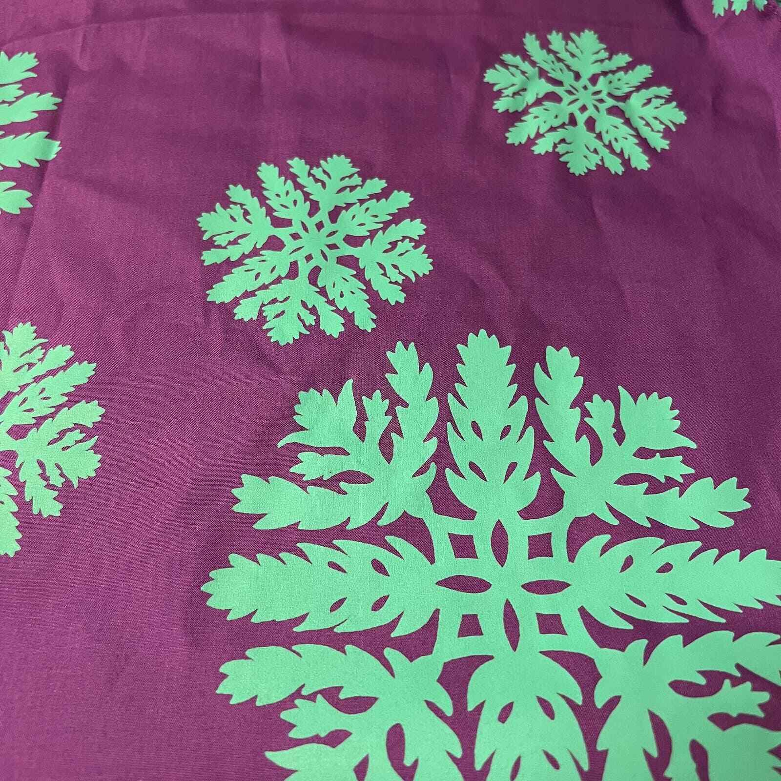 Hawaiian Quilt Print Pareo Handmade Purple Teal 2… - image 7