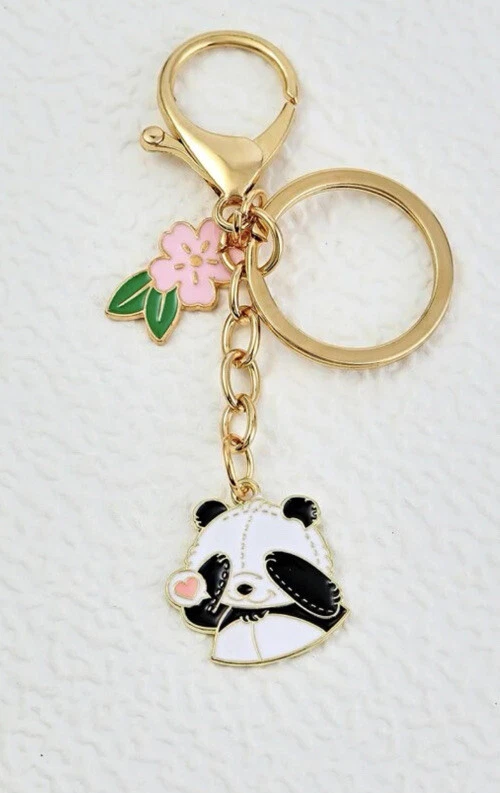 Cute Panda Keyring Key Chain Bag Charm birthday gift mum nan