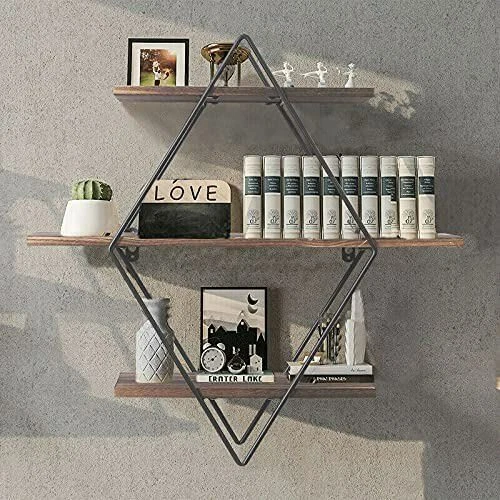 Chic Floating Shelves Wooden Decorative Shelf for Living Room Hallway Office