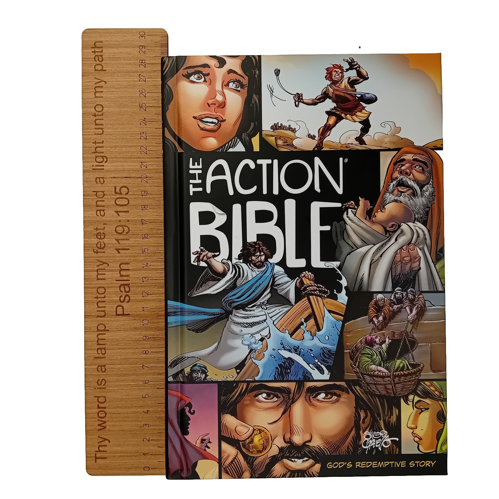 The Action Bible God's Redemptive Story for Kids Adults Children Book Gift