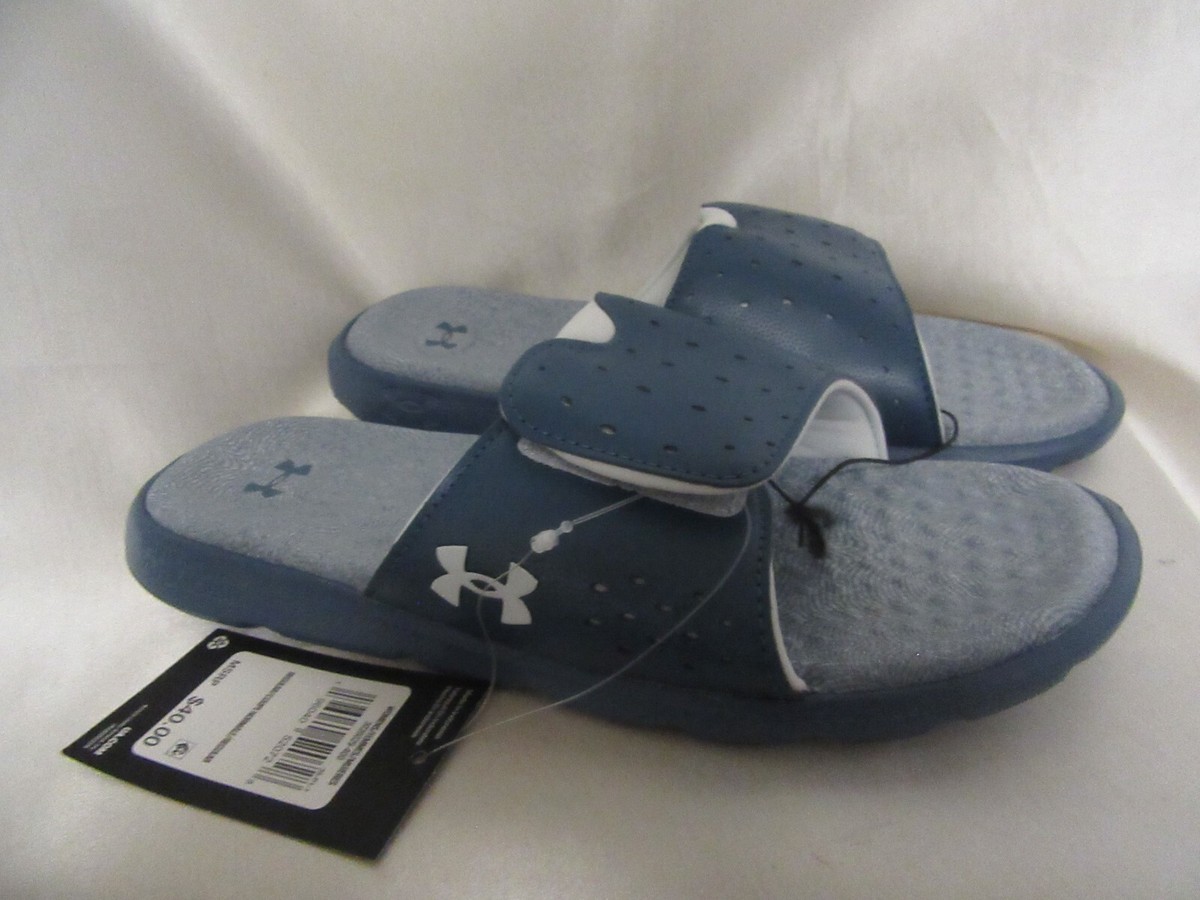 WOMEN`S UNDER ARMOUR SPORT SANDALS SIZE 9M NEW BLUE MASSAGING INSOLE
