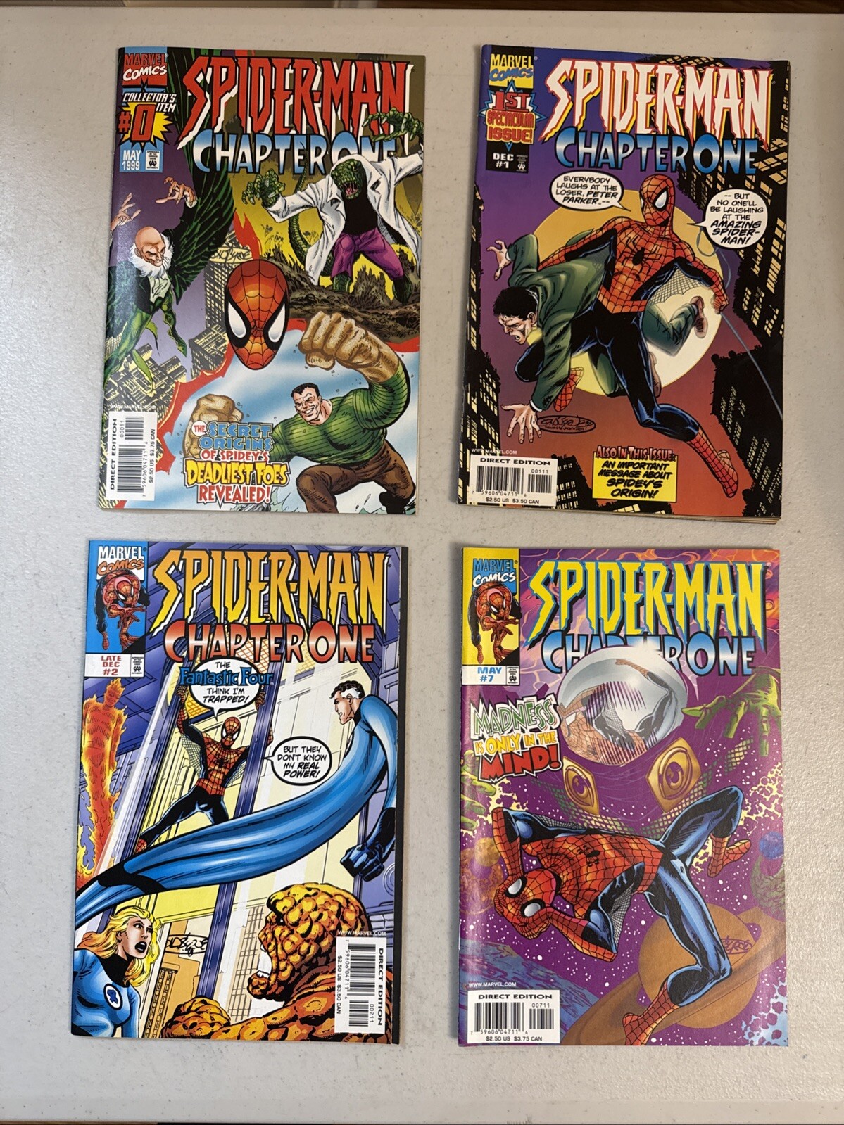 🕷️🕷️Spiderman Chapter One 1999 #0,1,2,7 John Byrne🕷️🕷️