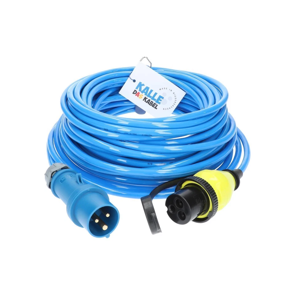 KALLE DAS KABEL Landanschluss Kabel Bootskabel H07BQ-F 3G2,5mm 1,5-50m CEE/Philippi Kupplung 16A