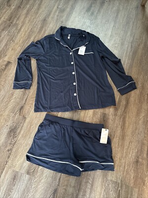 All day Lounge Shorts ( S) and shirt (M) Midnight blue -Lively