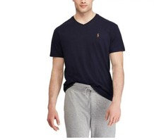Polo Ralph Lauren Men's T-Shirt Custom Slim Fit SS C24 V-Neck Navy Tee